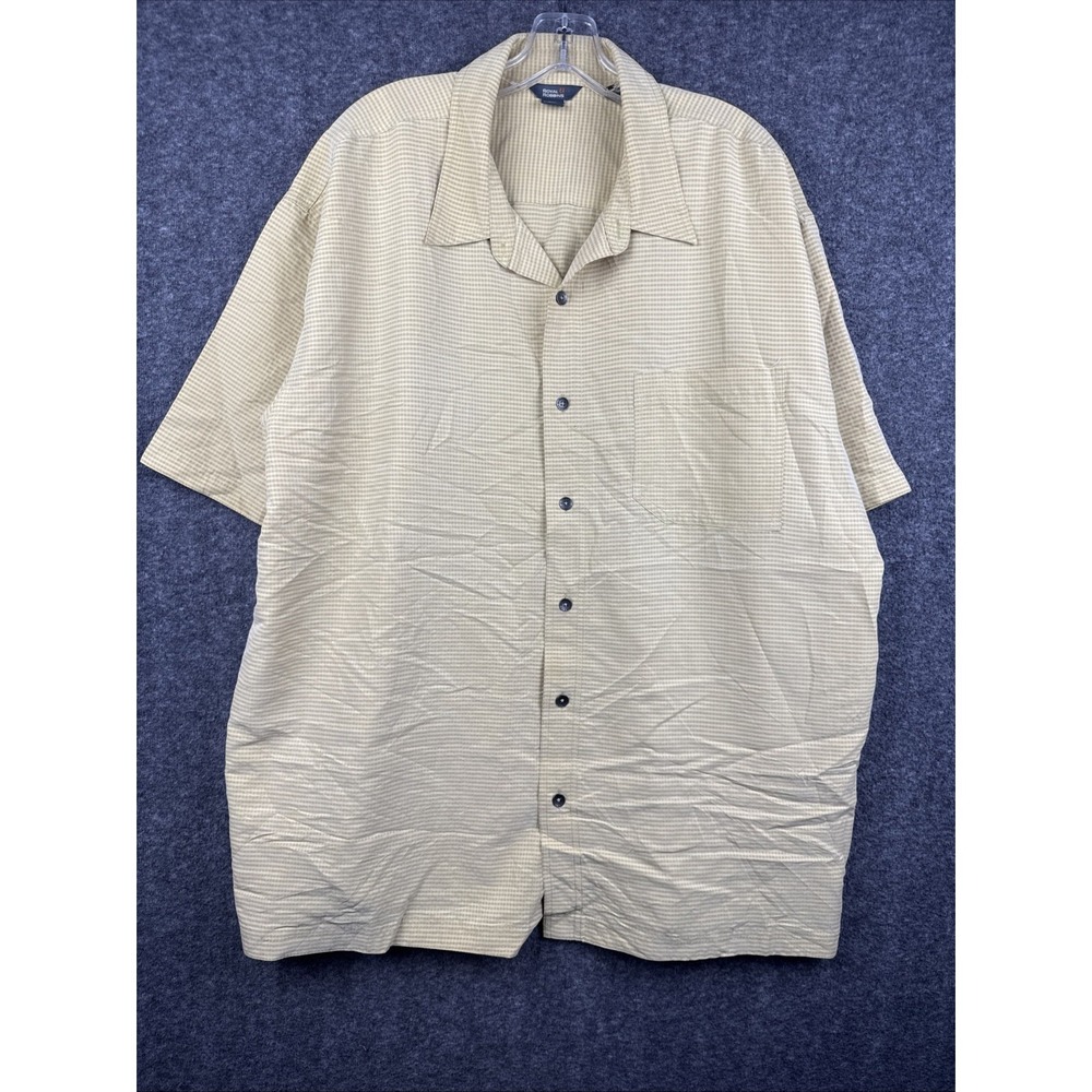 Royal Robbins Shirt Men's XXL Relaxed Fit Short Sleeve Button Up Coupe‎ Preppy